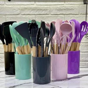 ست کفگیر و ملاقه سیلیکونی