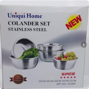 ست آبکش 5 تکه استیل یونیک هوم