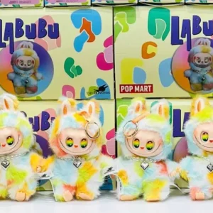 عروسک لبوبو رنگین کمانی گردنبند دار(فروش فقط به  صورت عمده)